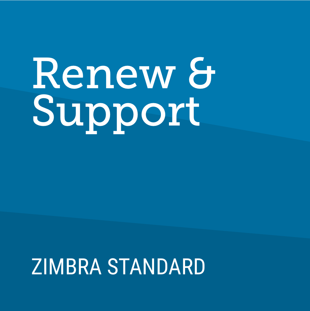 Zimbra Standard Edition for Non-Profits and Associations - Renew 1 Year Standard Support (8x5) for Perpetual License (25 Mailboxes)