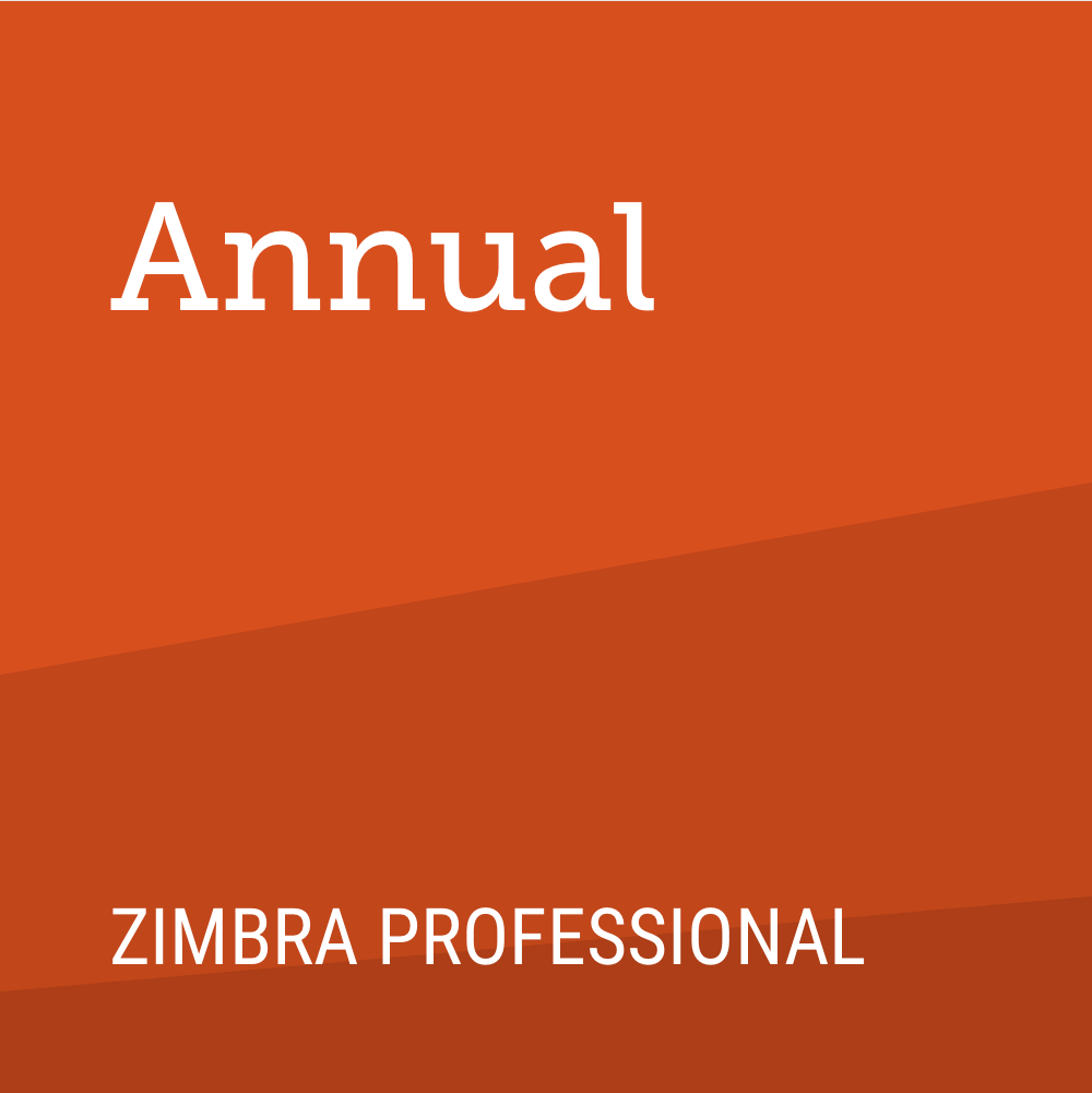 Zimbra Professional Edition for Non-Profits and Associations - 1 Year License, Premium Support (24x7) (25 Mailboxes)