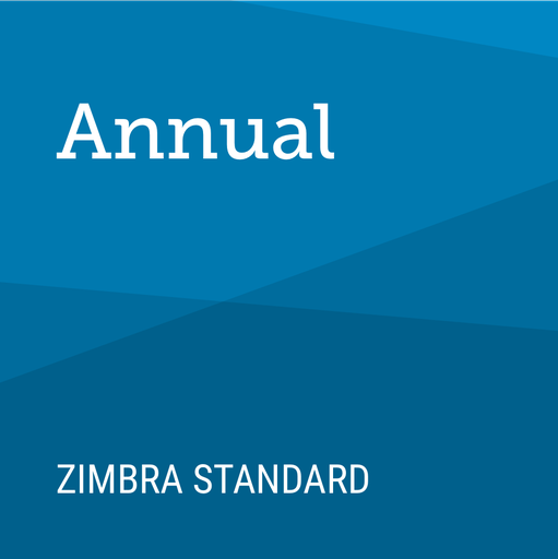 [ZCSSE2-T1-SSUB-G] Zimbra Standard Edition for Non-Profits and Associations - 1 Year License, Standard Support (8x5) (25 Mailboxes)
